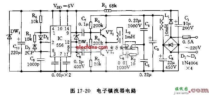 555组成的电子镇流器电路  第1张