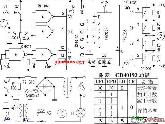 无线遥控加减电阻网络电路图  第1张