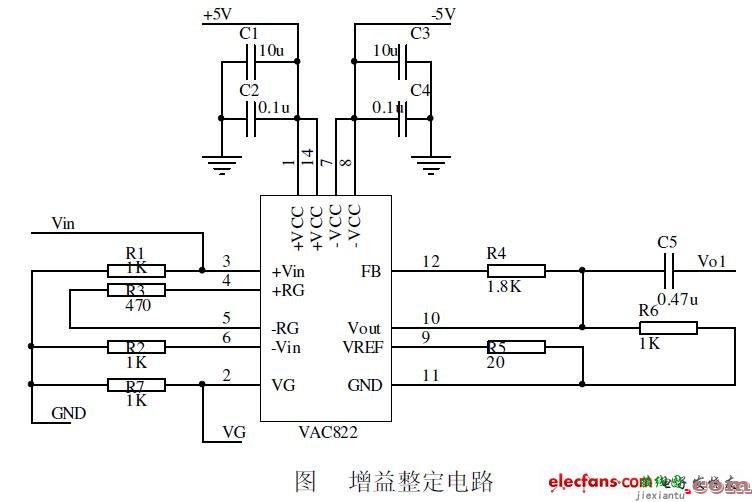 VCA822增益整定电路  第1张