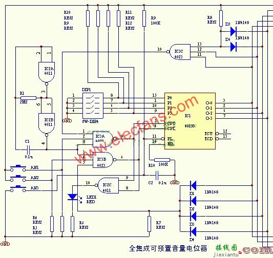 全集成电路制成的可预置的电子电位器  第3张