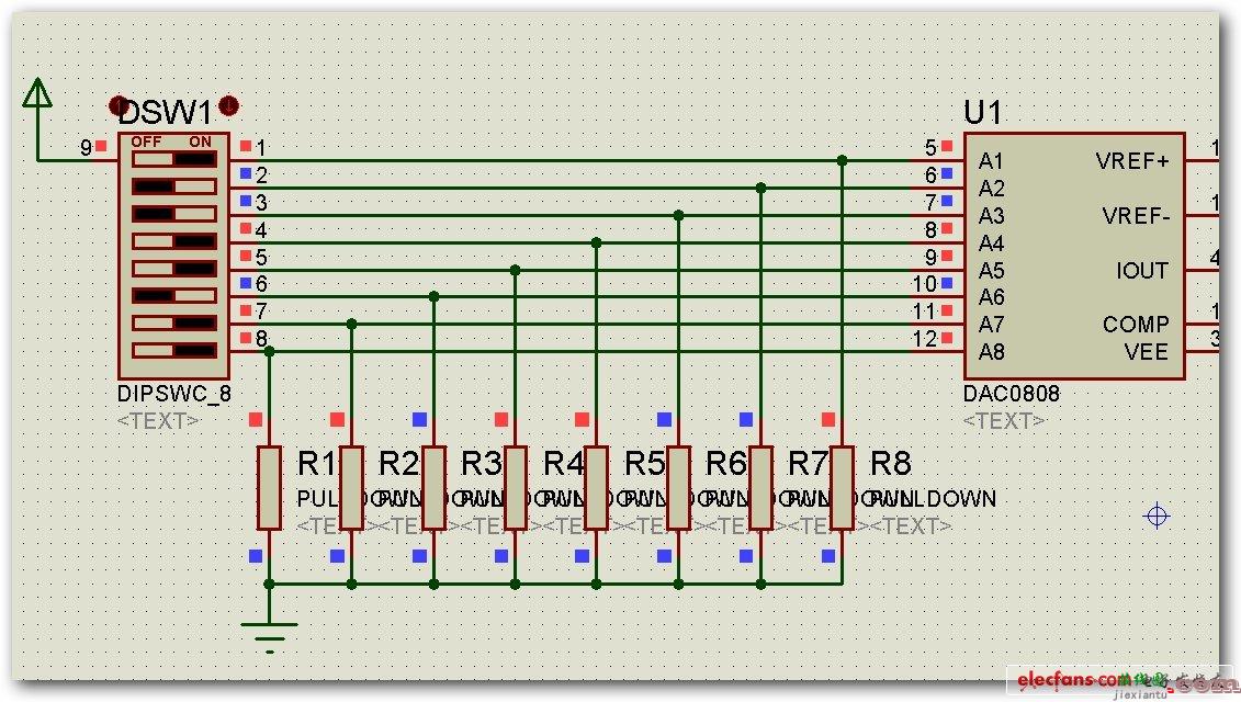 DAC0808实现LED亮度调节电路图  第2张