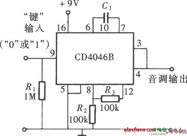 用CD4046组成的方波信号发生器  第1张