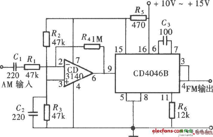 用CD4046组成的调频信号发生器  第1张