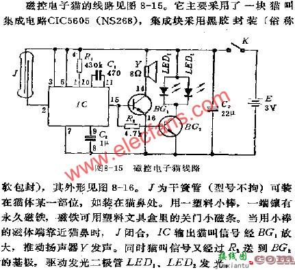 磁控电子猫电路图  第1张