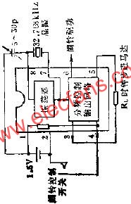 LH5544低频时钟集成电路的应用电路图  第1张