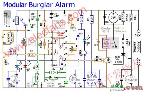 如何建立一个可扩展的多区域防盗报警模块  第1张