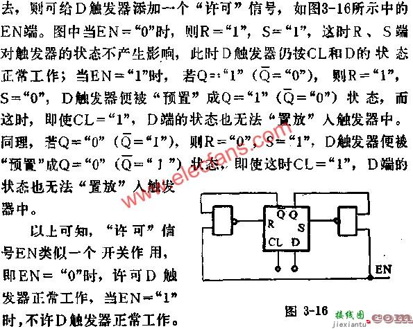 D触发器加“许可”信号电路图  第1张