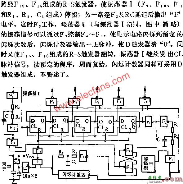 D触发器组成递增式显示控制电路图  第2张