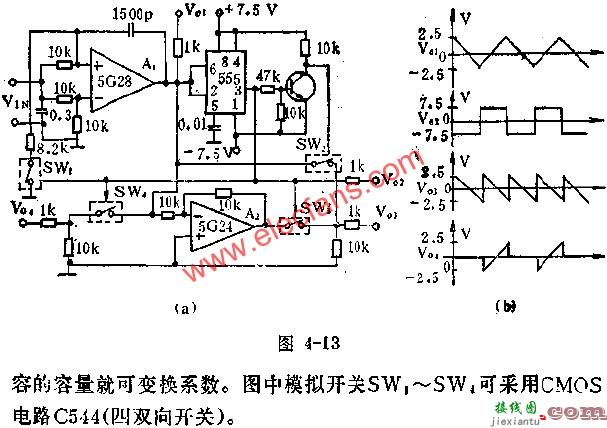 时基集成电路组成多种波形发生器电路图  第2张