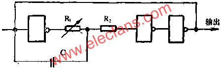 与非门组成可控振荡器电路图  第1张