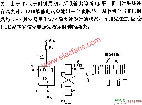 J210组成时钟漏失检出电路图  第1张