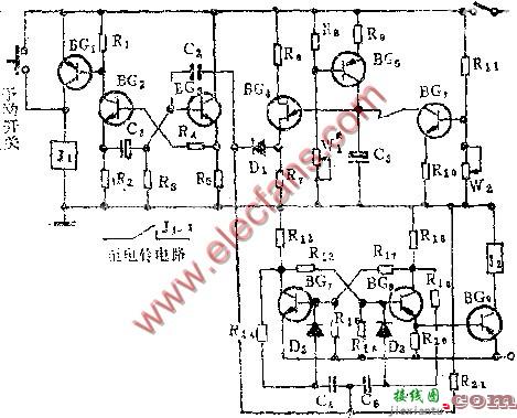 简易自动打铃装置电路图  第2张