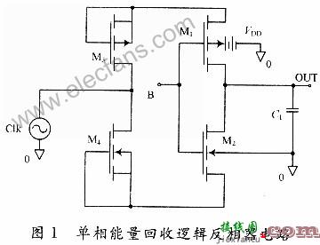 单相能量回收逻辑反相器电路  第1张