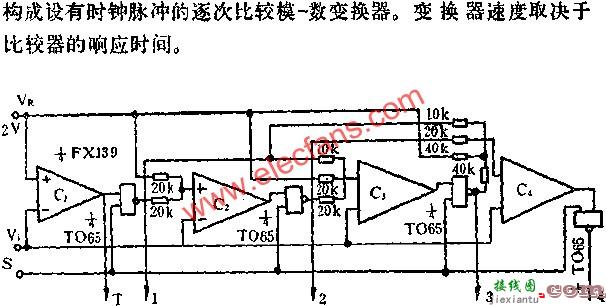 四位A/D转换器电路图  第1张