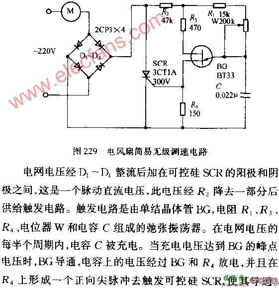 电风扇简易无级调速电路图  第1张