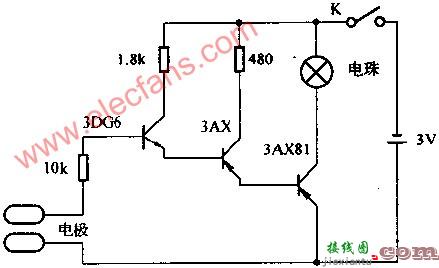 婴儿尿布干湿检查器电路图  第1张