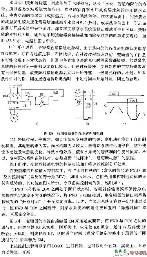 通用变频器外接正转控制电路图  第1张