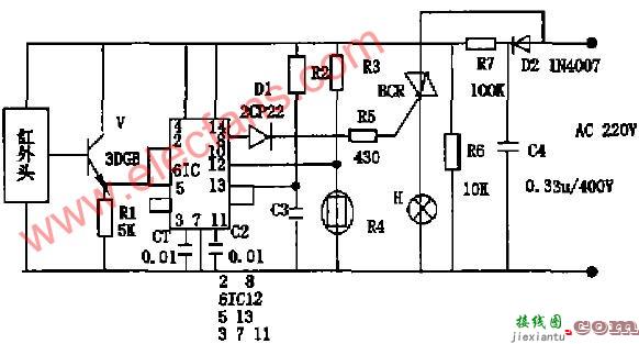 灯控器的完整电路  第1张