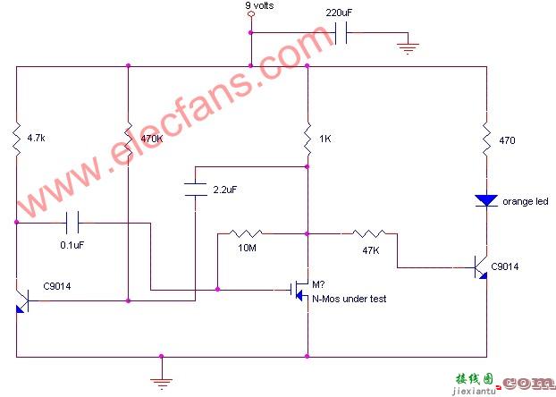 场效应管测试仪电路图,Mosfet TESTER  第1张