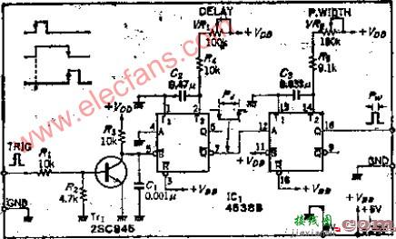 可识别超声波回波时间的延迟脉冲发生电路  第1张