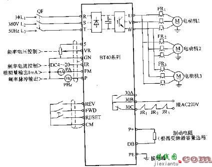 森兰BT40多台电动机并联运行电路图  第1张