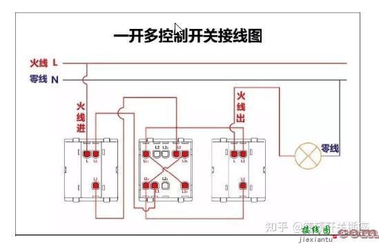 你想要的各种开关接线图都在这里：单控、双控、三控、四控  第11张