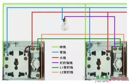 电工必备单控 双控 三控 四控开关接线图  第3张