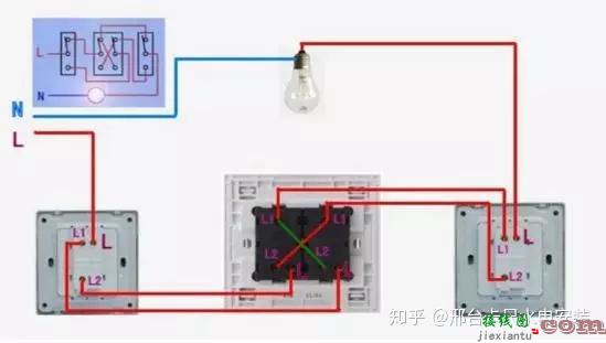 电工必备单控 双控 三控 四控开关接线图  第6张