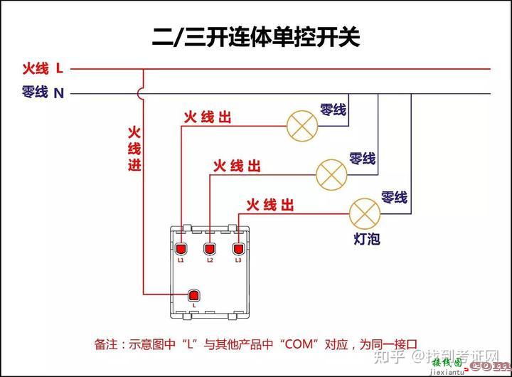 电工必备：全面的开关接线图,单控、双控、三控  第13张