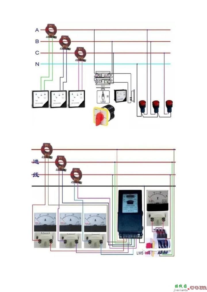 百张电工接线示意图快来收藏吧  第18张