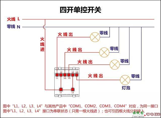 最全开关接线图：单控、双控、三控、四控......  第19张