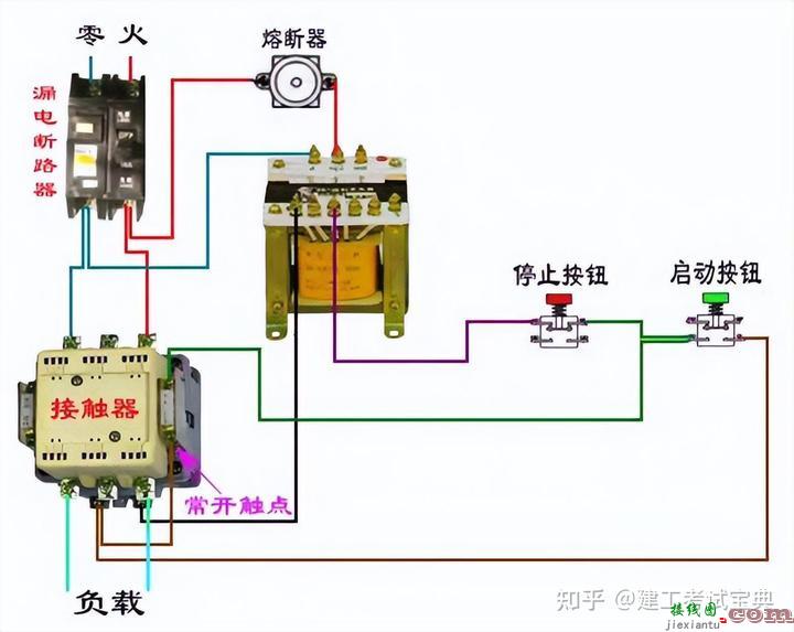 电工接线很难吗？电工常用多彩实物电路图集，附100多张接线图  第5张