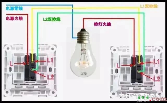 电气工程必备开关接线图：单控、双控、三控、四控  第1张