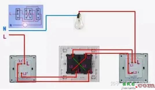 电气工程必备开关接线图：单控、双控、三控、四控  第6张