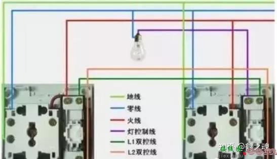 单控、双控、三控、四控开关接线图  第14张