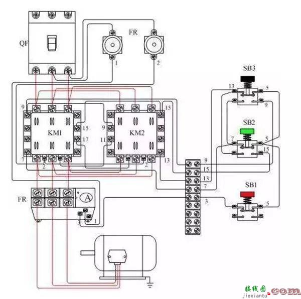 2分钟搞懂典型电机正反转和自锁控制电路及接线图  第2张