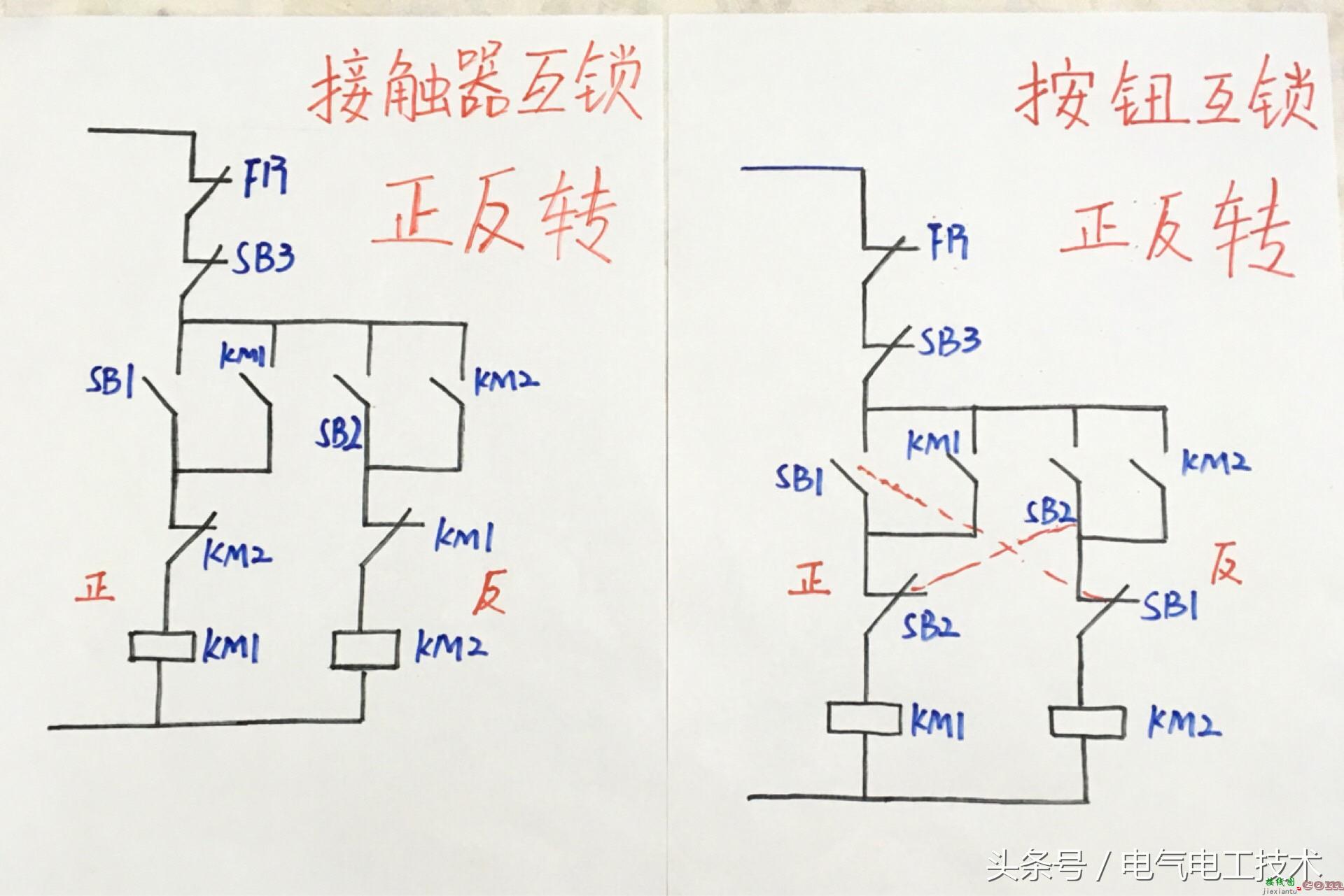 三种电机正反转控制电路对比讲解  第2张