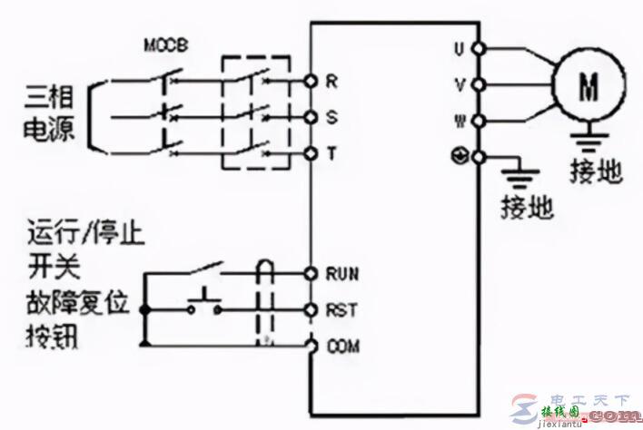 按钮控制变频器启停的接线方法  第2张