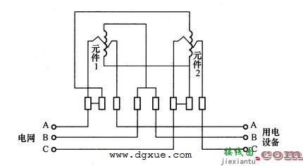 三相无功电表测量三相无功电路接线图  第1张