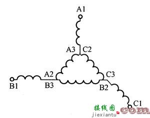 电动机延边三角形降压起动控制电路接线图  第1张