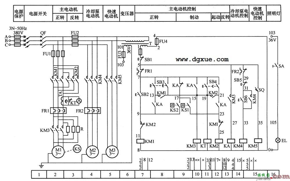 C650普通车床继电接触器控制电路图  第1张