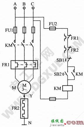 星形连接电动机用热继电器缺相保护电路图解  第1张