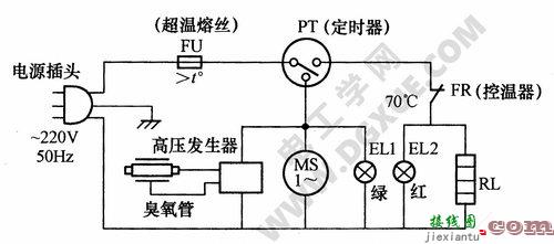 低温臭氧电子消毒柜电路工作原理  第1张