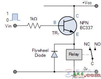 一例发射极跟随器继电器开关电路的工作原理分析  第1张