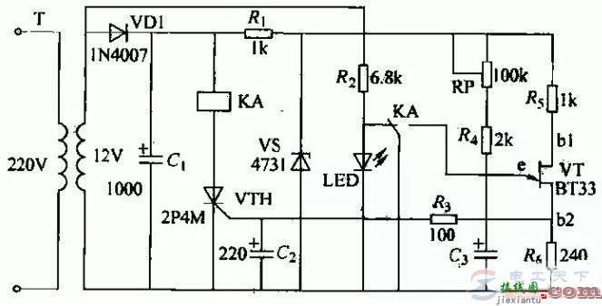 一例JS20单结晶体管时间继电器电路的工作原理分析  第1张