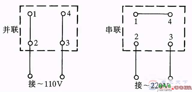 一例单相吹风机的接线图  第1张