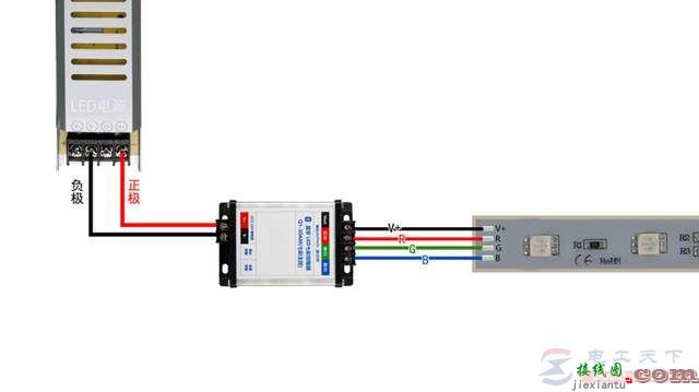 七彩LED灯控制器怎么接线  第1张