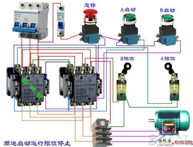 限位控制正反转电路的原理及工作过程  第1张