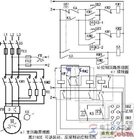 一例双重连锁可逆控制电路的工作原理  第2张