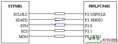一例单片机spi接口电路的原理图  第1张